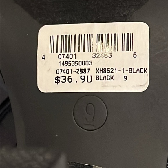 Windsor Dazzling Rhinestone Embellished Strappy Black Heels Size 9 - Picture 6 of 10